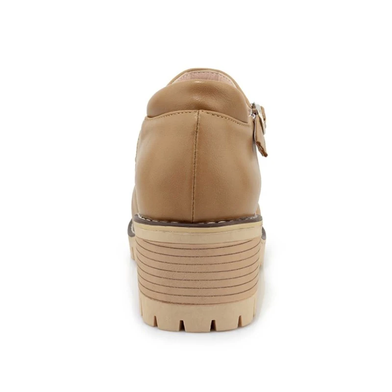 

Tuyoki Size 32-43 Women High Heel Sandals Round Toe Buyckle Thick Heel Ladies Sandals Vintage Concise Shoes Party footwear