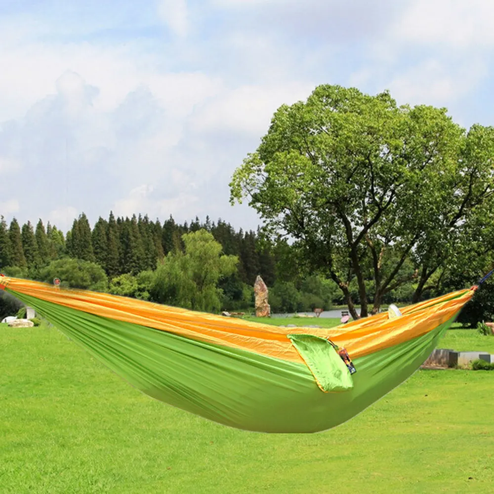 Портативный нейлоновый гамак для одного человека парашют ткань путешествий