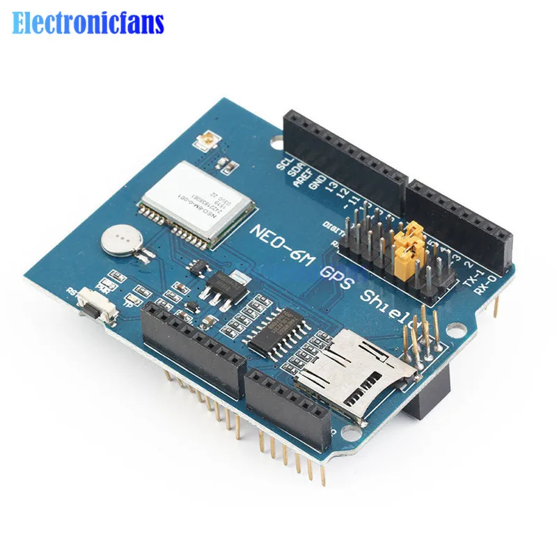 NEO-6M GPS Logger Shield Expansion Board Module SPI UART w/ SD Card Slot for Arduino UNO R3 ONE | Электронные компоненты и