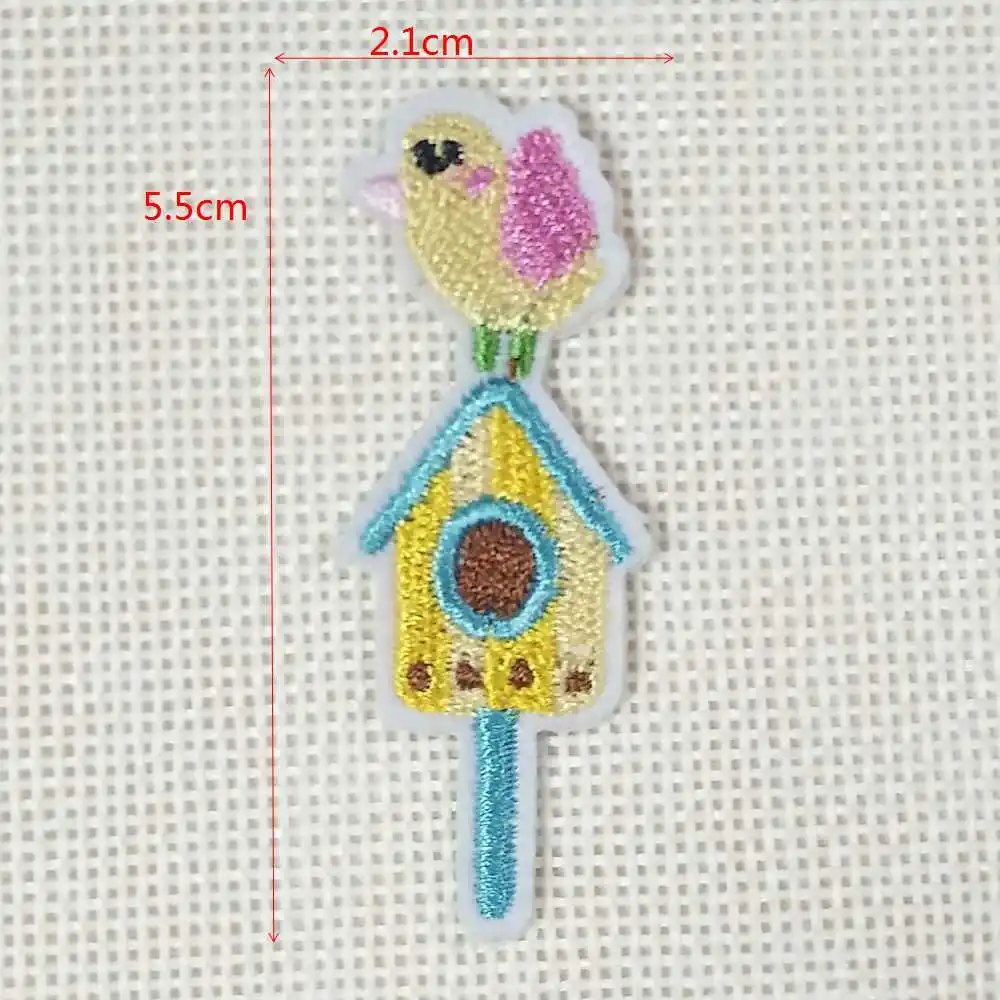 8 шт./лот аппликация в виде птицы вышитые тканевые нашивки с утюгом для одежды