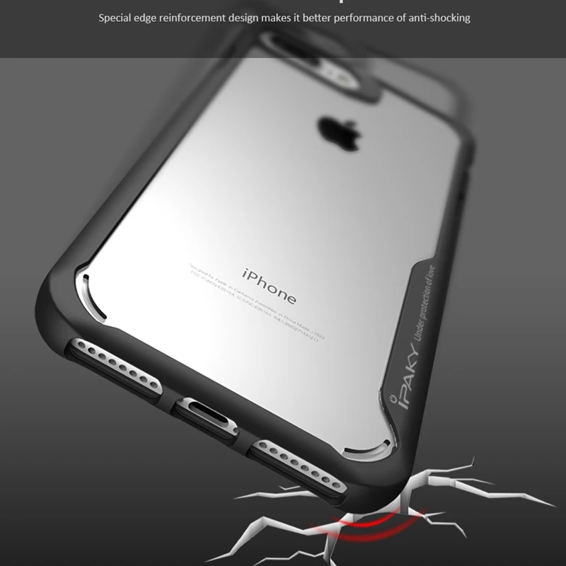 Противоударные Чехлы IPAKY для Iphone 7 Plus прозрачный чехол накладка силиконовый
