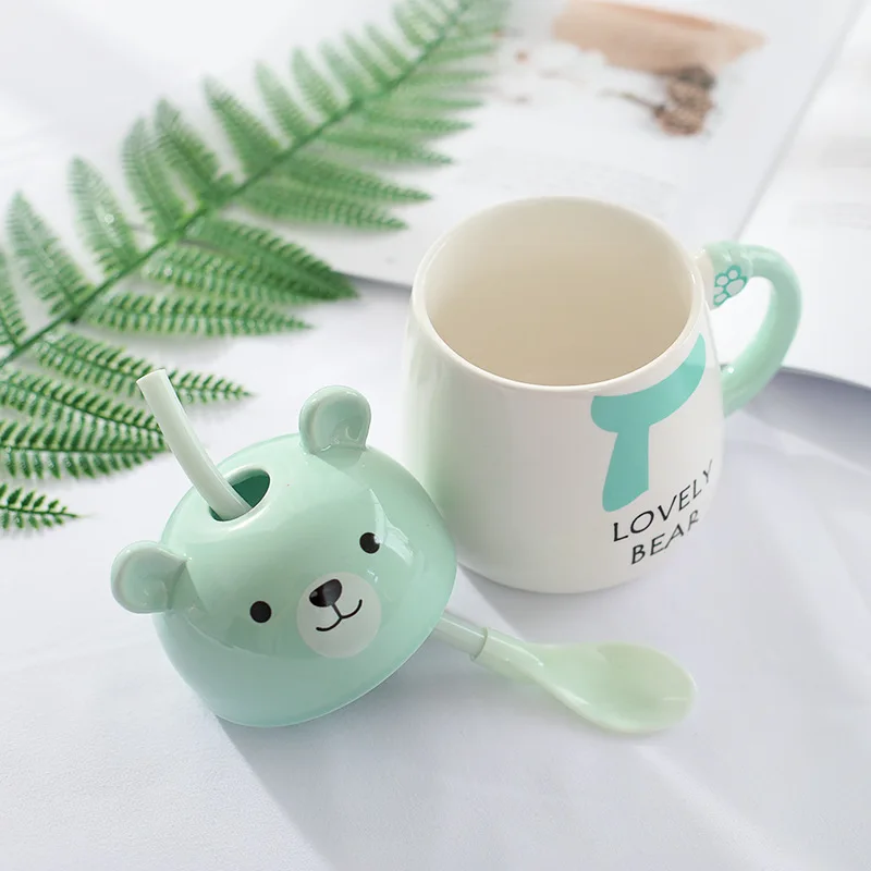 370 мл милый медведь сифон кружка креативный мультфильм кофе чай чашка Вечеринка