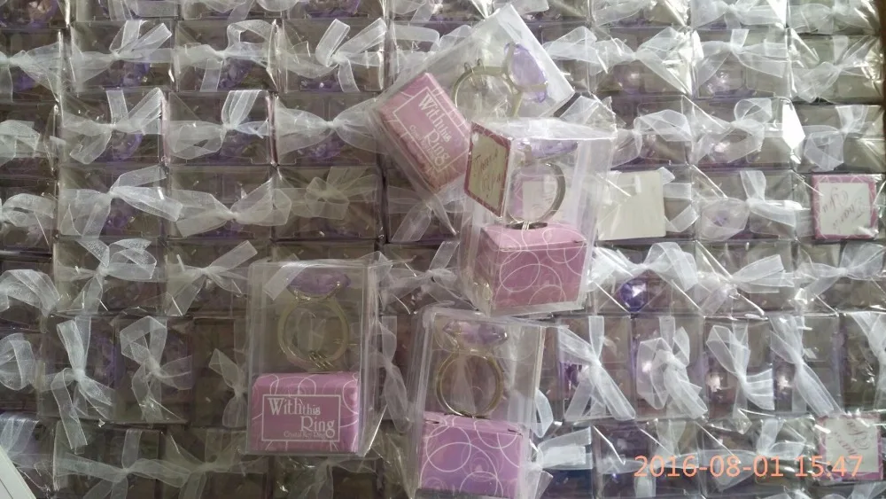 Оптовая продажа 300 шт./лот сувениры для вечеринок Свадебные подарки кольцо в