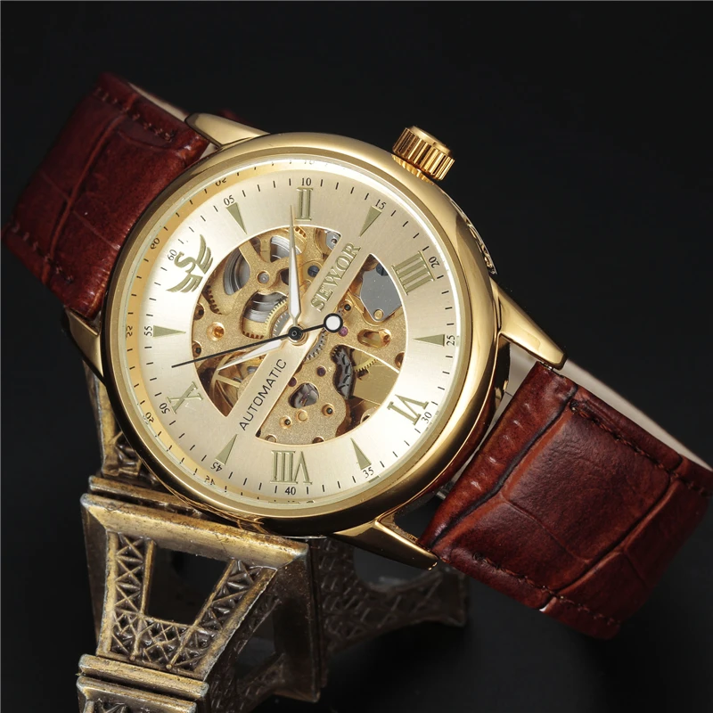 Sewor марка Montre роковой часы Homme Huarache механические наручные мода браслет Relogio Masculino