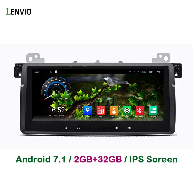 Автомобильный DVD плеер Lenvio RAM 2 ГБ + 32 8 &quotIPS Android 7 1 GPS для BMW 3 серии E46 M3 1998 2006 MG ZT 2001 2004