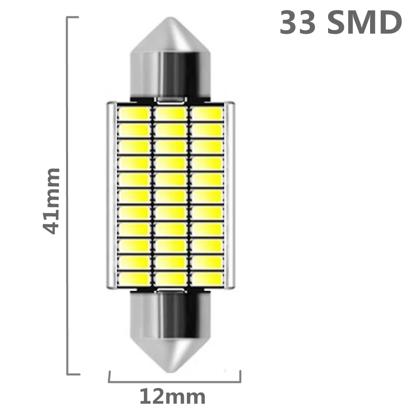 31 мм 36 39 41 C5W C10W супер яркие 18 27 30 33 SMD 4014 Светодиодные Автомобильные гирлянды Canbus