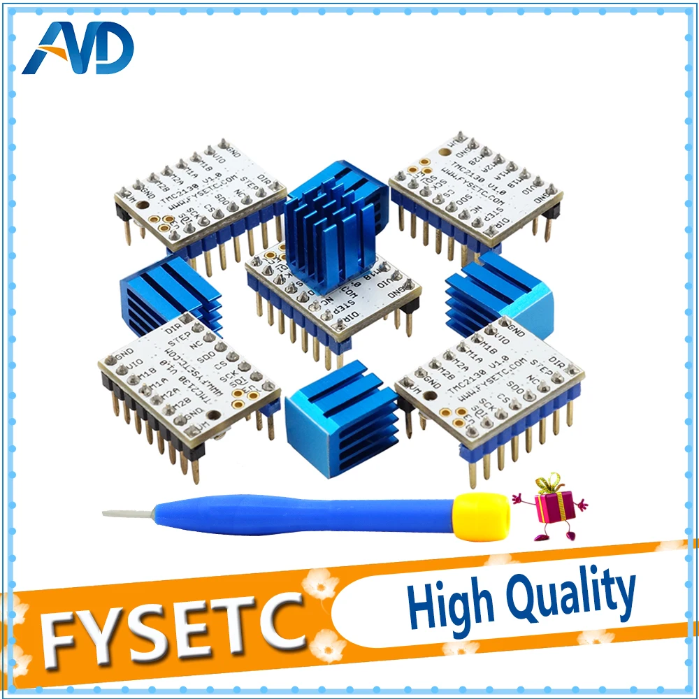 

15pcs TMC2130 Stepping Motor Mute Driver Stepstick Power Tube Built-in Driver Current 1.4A Peak Current 2.5A Replace TMC2100