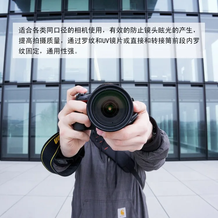 40,5 49 52 55 58 62 67 72 77 мм длинная металлическая бленда объектива для canon nikon pentax sony olympus
