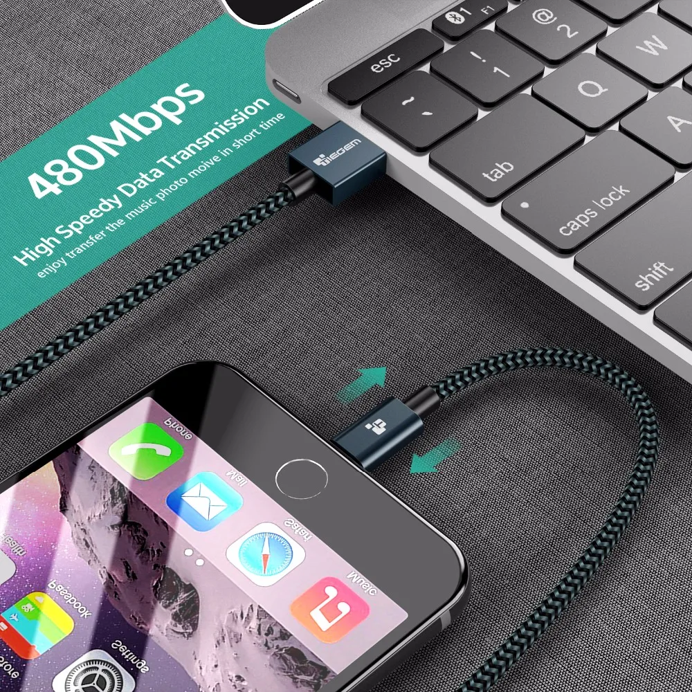 TIEGEM usb кабель для iphone Xs max Xr X 8 7 6 plus 6s 5 s plus ipad mini Кабели быстрой зарядки шнур зарядного устройства для мобильного телефона