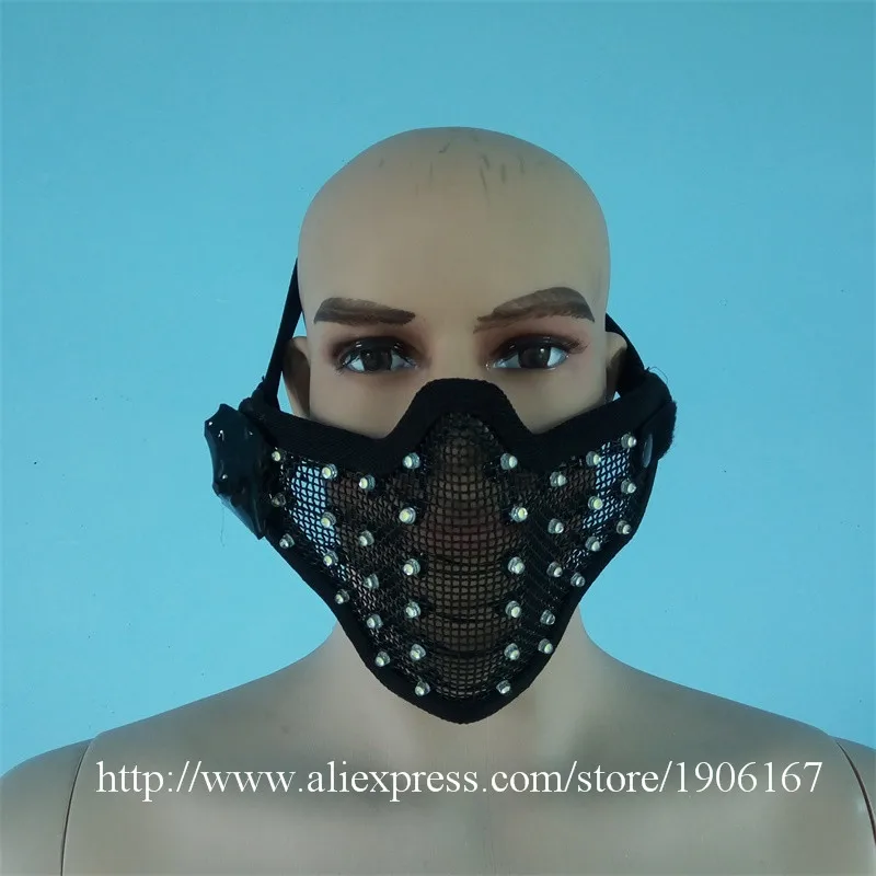 Светодиодная светящаяся маска для вечеринки Хэллоуина DJ-клуба Рождественское