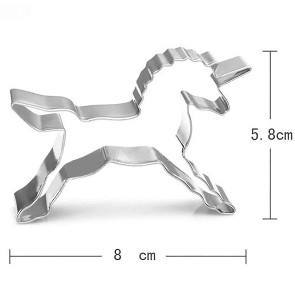 Cookies Cake Mold Biscuit Stainless Steel Unicorn Horse Pastry Cutter Baking | Дом и сад