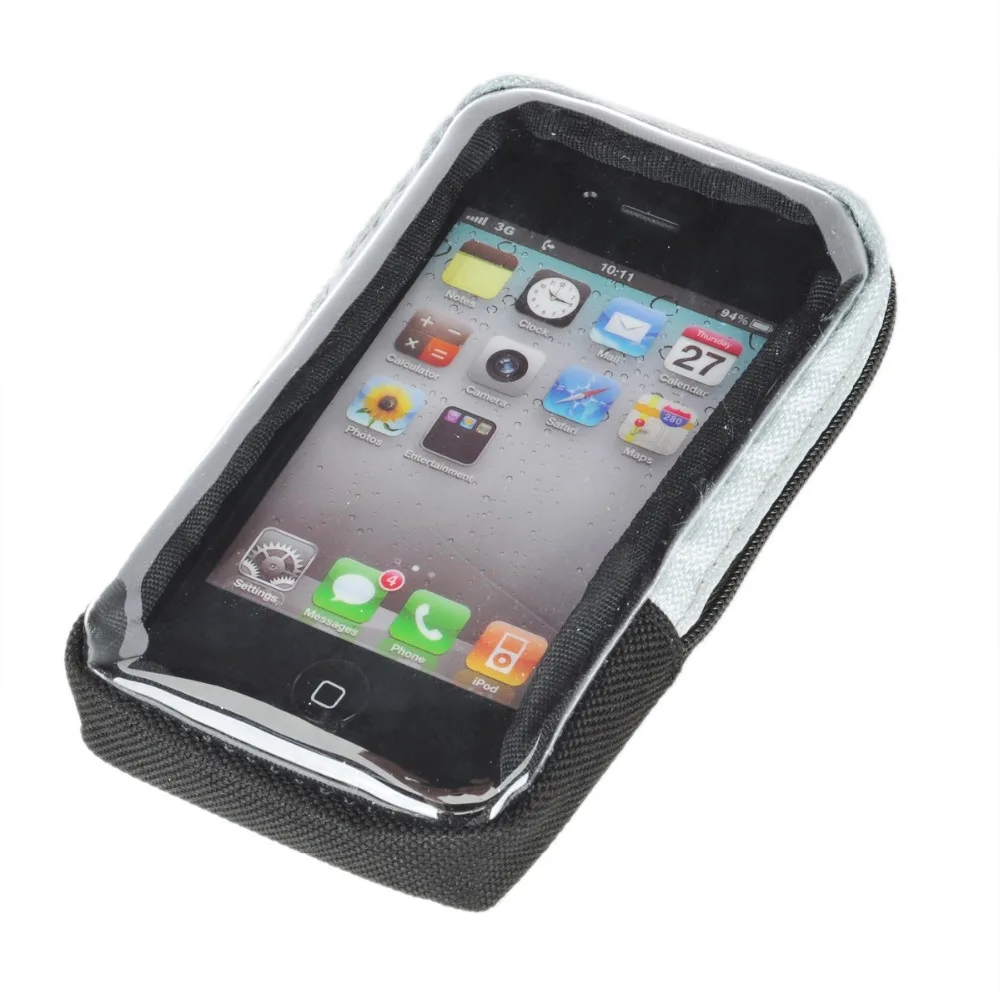 Bike Bicycle Quick Release Zippered Pouch for Touch Screen Mobilephone - Black | Спорт и развлечения