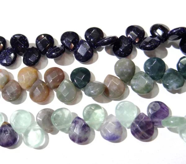 natural tiger eye agates Opalite Quartz crystal stone faceted Water Drop shape beads 10*12mm for diy jewelry making 33pcs | Украшения и