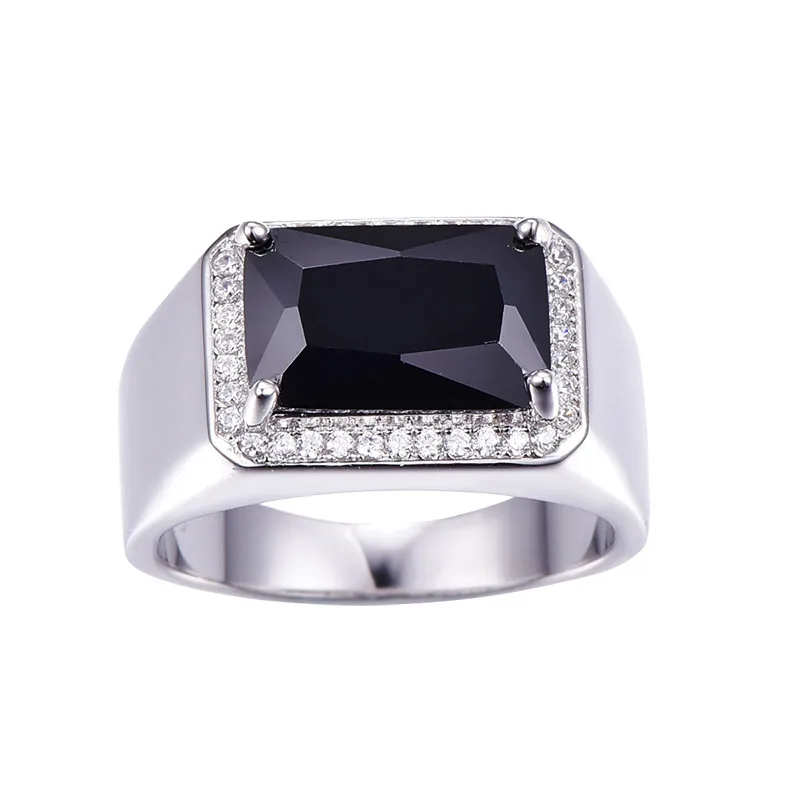 Роскошное 6.8ct черное шпинель мужское кольцо, винтажное Настоящее 925 серебряное кольцо, мужское ювелирное изделие, S925 большой размер, бижутерия с подарочной коробкой