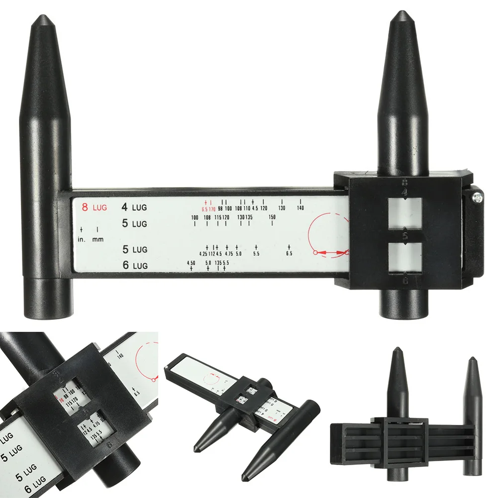 Rim wheel bolt pattern measuring tool rim PCD gauge ruler scale 8 lug | Автомобили и мотоциклы