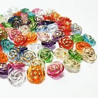 hl 50100200pcs 12mm mix colors rose acrylic shirt buttons apparel sewing accessories diy crafts