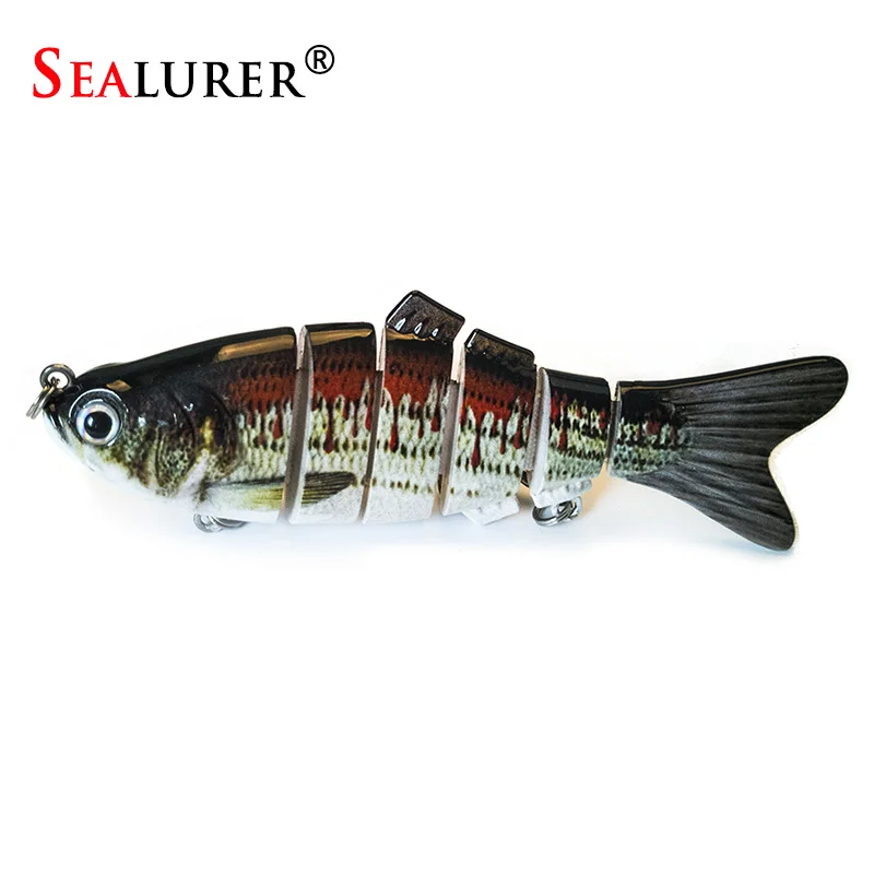 D18D Sealurer 1 шт. Рыбалка Воблеры Реалистичные Рыбалка приманки 6 Сегмент Swimbait Жесткий приманки медленно 10 см 17 г иска искусственные приманки - Цвет: D18D