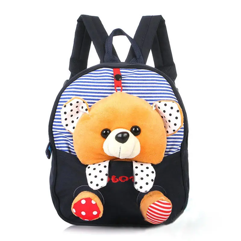 Тёмно-синий Мини-школьные сумки, рюкзаки для детей, Mochila Infantil, рюкзак с принтом мультяшной коровы/медведя для От 0 до 6 лет, детей, быстрая - Цвет: Тёмно-синий