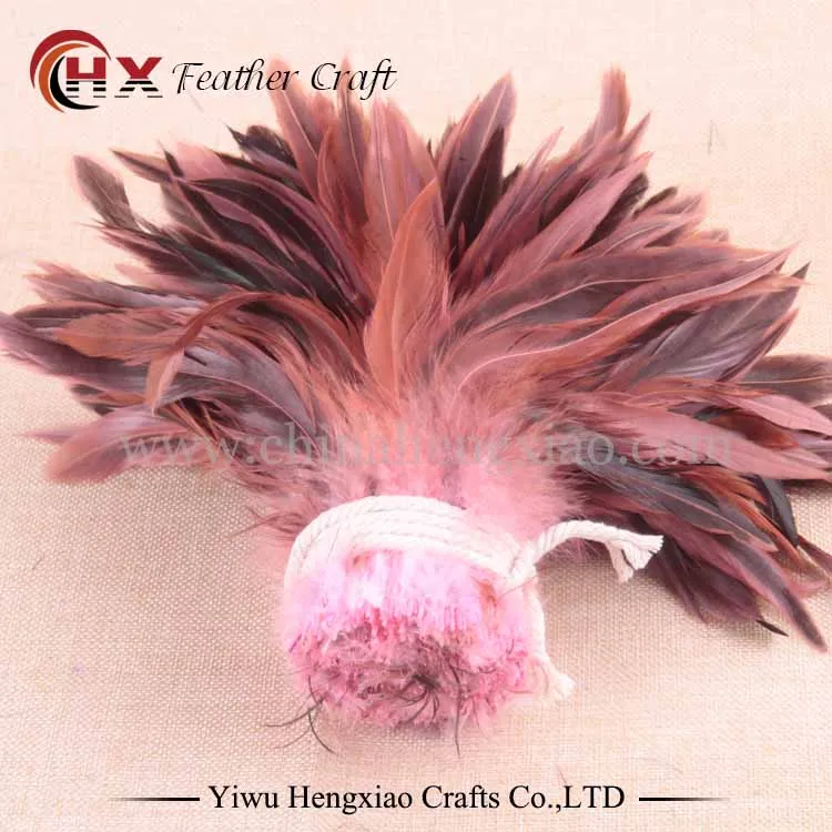 pink 100 перья для рукоделия шт./лот дешевые перо фазана,13-20cm, натуральный цвет Петух Перья куриное перо ювелирные изделия - Цвет: pink