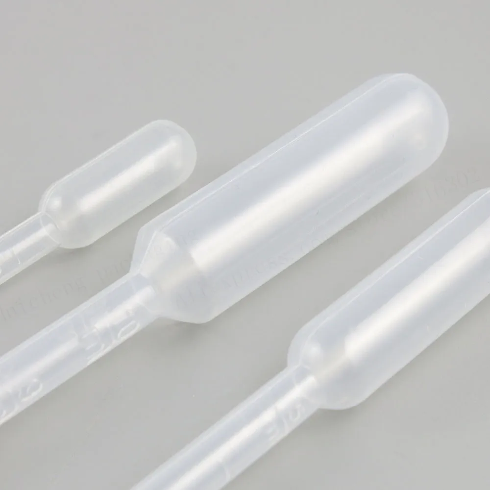 100 x 0.2ml 0.5ml 1ml 2ml3ml 5ml 10ml Transparent Disposable Plastic Pasteur Pipettes Graduated PE Transfer Dropper tube