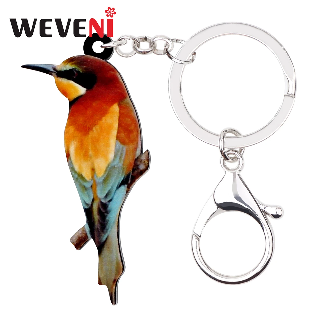 WEVENI акриловое Европейское пчелиное Пожиратель птица Брелки Брелок-кольцо модное