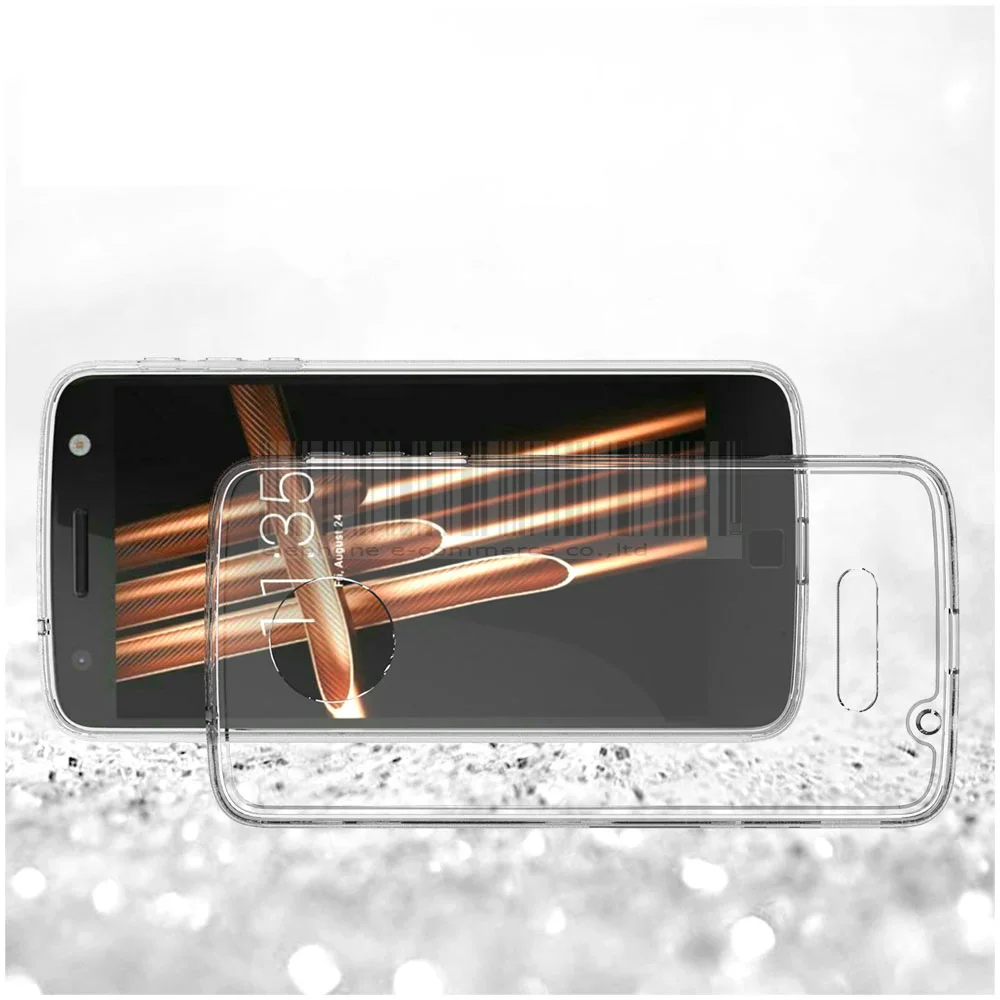 TPU+Acrylic Transparent Clear Case Shockproof Protective Phone Cover For Motorola Moto Z XT1650 / Force Play Droid |