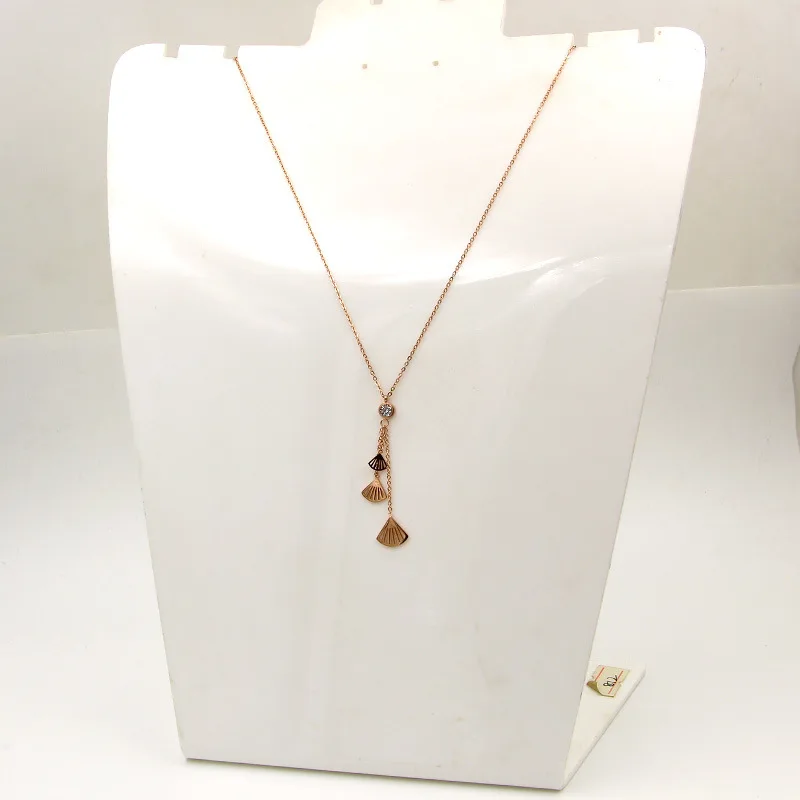 Кулон YUN RUO из титановой стали розовое золото ювелирное изделие подарок для