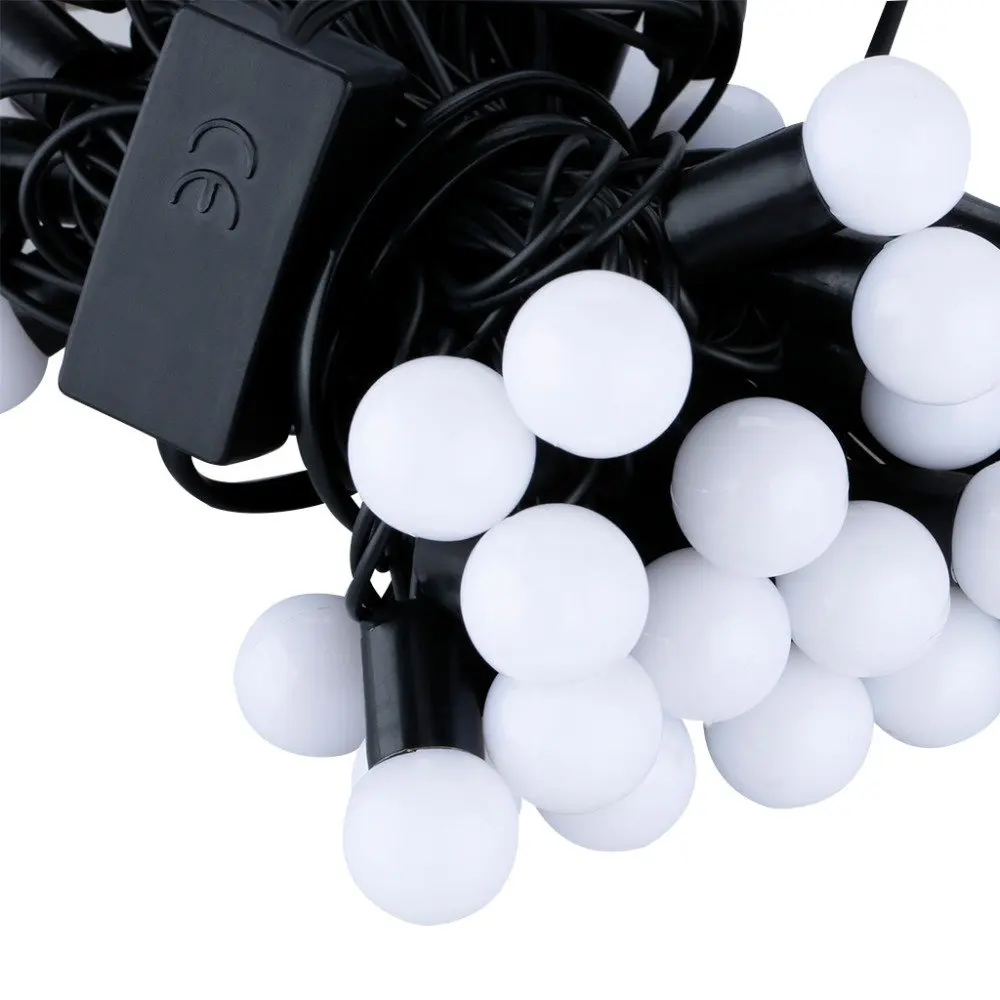 Новогодняя RGB Гирлянда с шариками 10 м 100 светодиодов светильник гирлянда вечерние