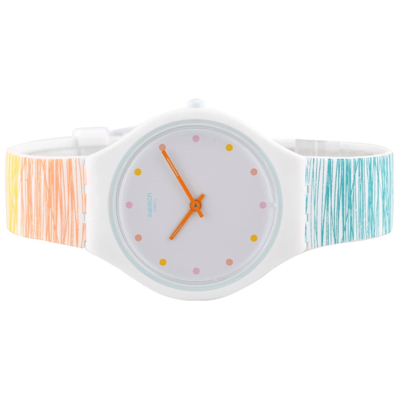Часы Swatch кожи серия элегантных и свежий кварцевые Мужской женский таблицы