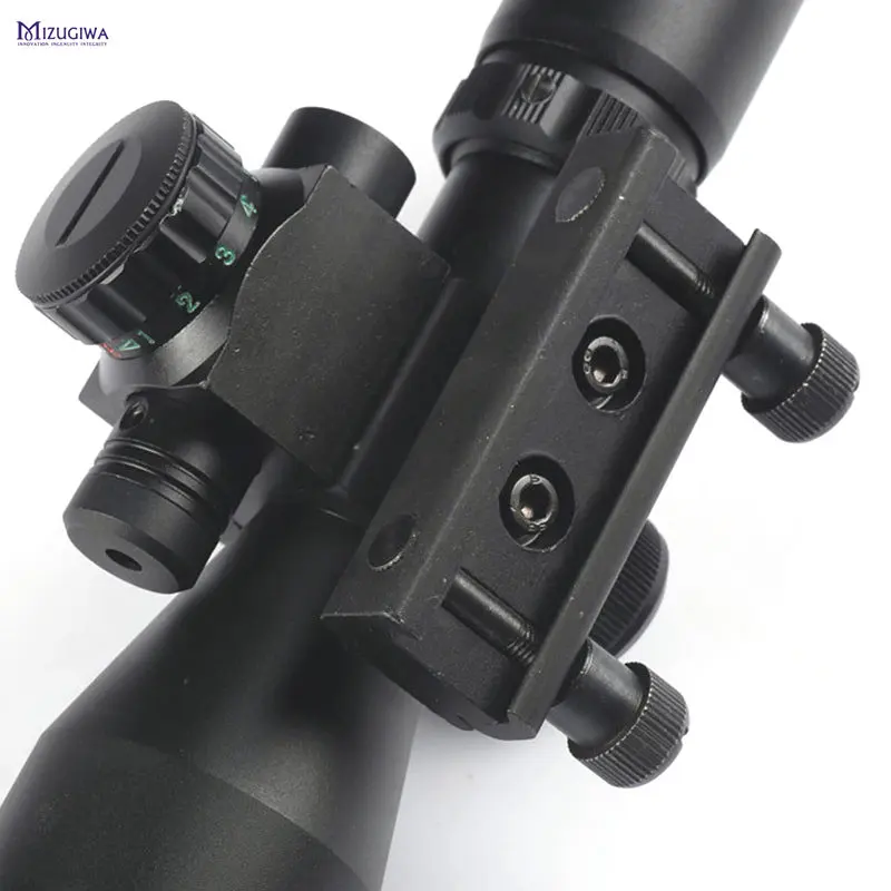 Тактический 2 5 10x40 Riflescope красный зеленый двойной подсветкой Mil dot прицел с красной