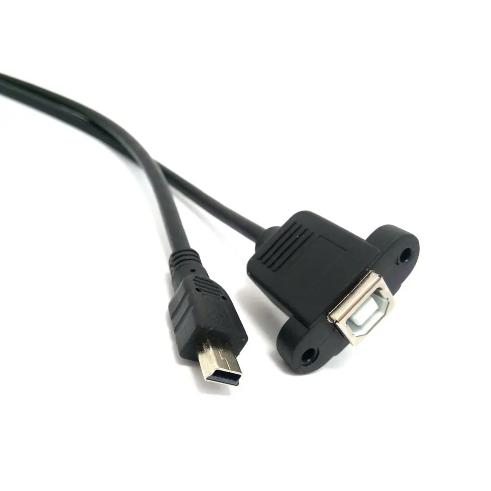 Кабель с 5 контактным штекером Mini USB на гнездо B 50 см винтами|to usb|usb busb b type |