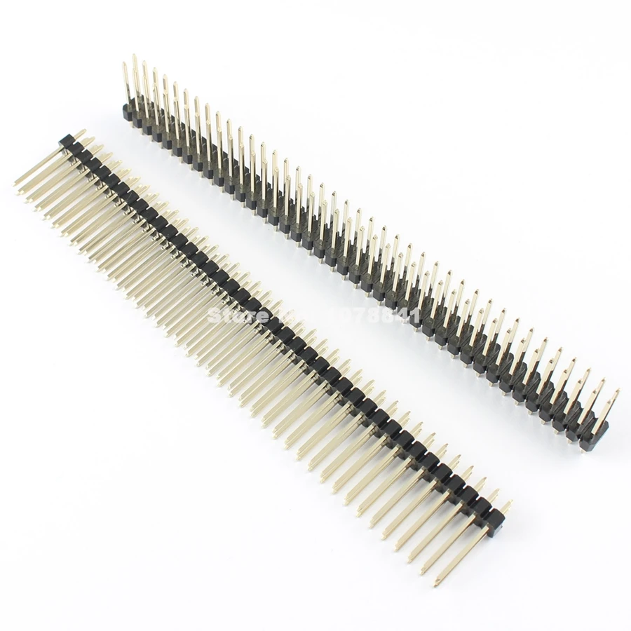 100 шт. 2 54 мм 2x40 Pin типа папа двойной прямой ряд штыревой разъем Ленты Длина 17 |