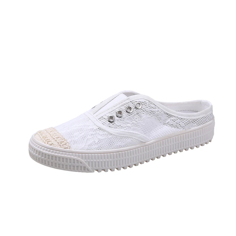 Маленькие белые туфли женские тапочки женская обувь на мягкой подошве для