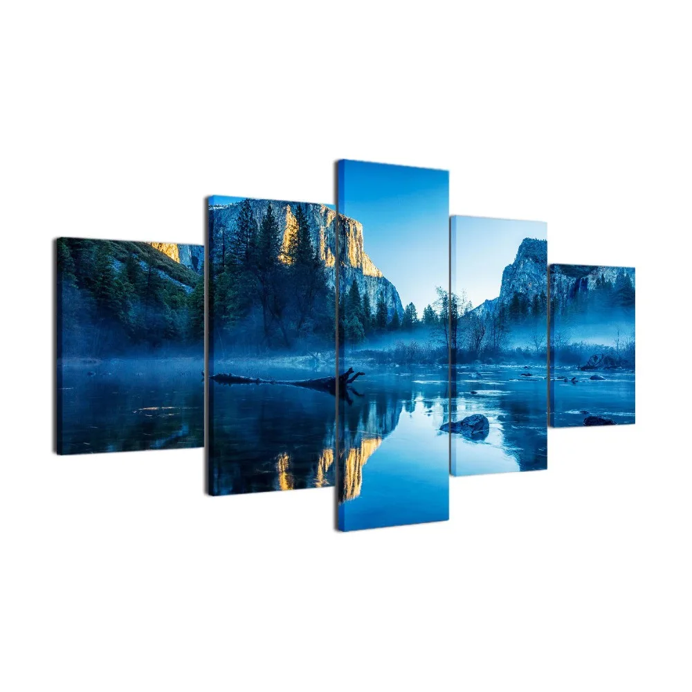 5 шт. холст искусство на стену Yosemite Valley с принтом картина в рамке домашний декор