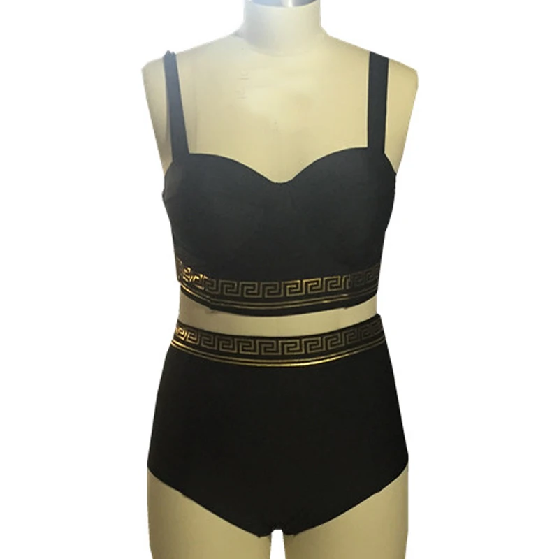 Женский купальник бикини с высокой талией и пуш апом 2017|wear black|wear womenswomen wearing bikini |