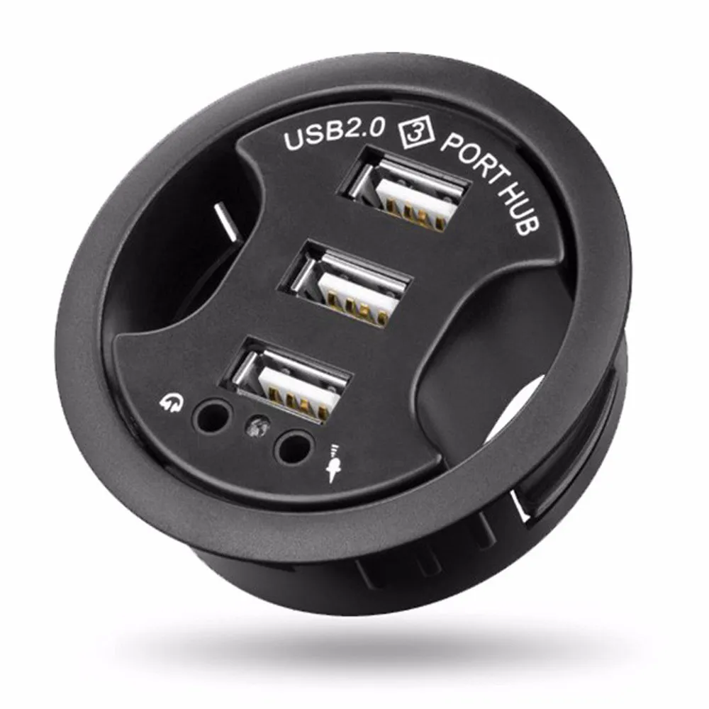 Адаптер концентратора и внешний стерео звуковой адаптер Combo Mount in Desk 3-port USB 2 0 CCC |