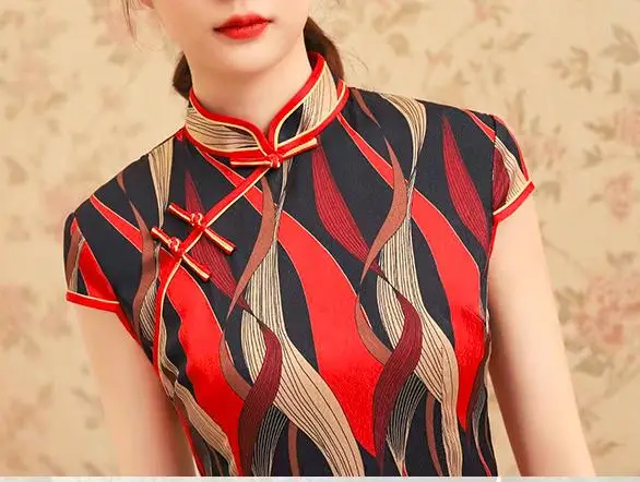 Ретро Цветочный модный дизайн бутик qipao Винтаж cheongsams