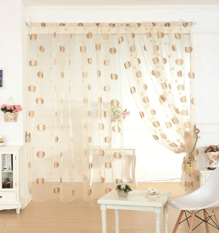 Жаккардовые модные тюлевые шторы NAPEARL Circle из органзы для обработки окон