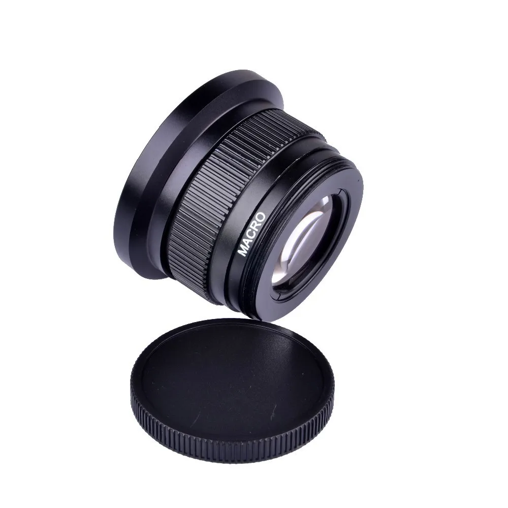 Широкоугольный объектив для камеры 52 мм 0.35x Super Fisheye Nikon D7000 D7100 D5200 D5100 D5000 D3100 D90 D60 с