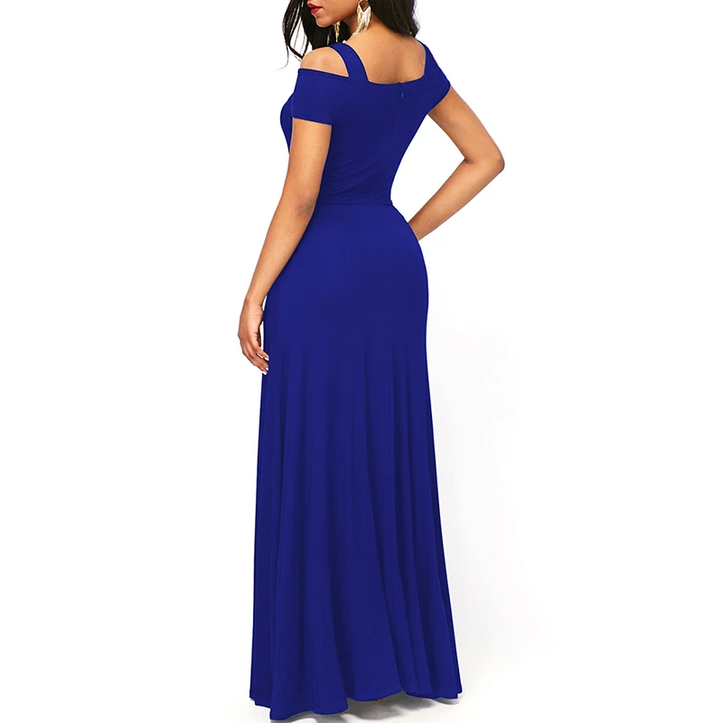

2019 Women Sexy Dress Deep V Neck Dress Club Wear Summer Off-the-shoulder Split Dress Dress Bodycon Bandage Party Dresses