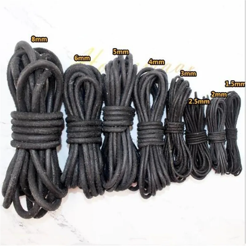 

2m Genuine Cow Leather Cord Bracelet Necklace Findings 1.5/2/3/4/5/6/8mm Leather Rope String DIY Jewelry Accessories