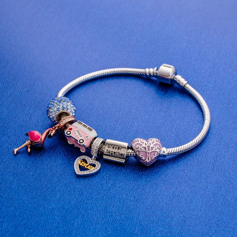 Pandora браслет из розового золота для Пандора Подвески Серебро 925 первоначально