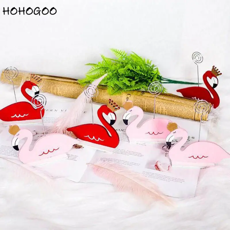 HOHOGOO 1 шт. 13 5 см Фламинго настольные украшения Дерево Розовый Красный День Святого