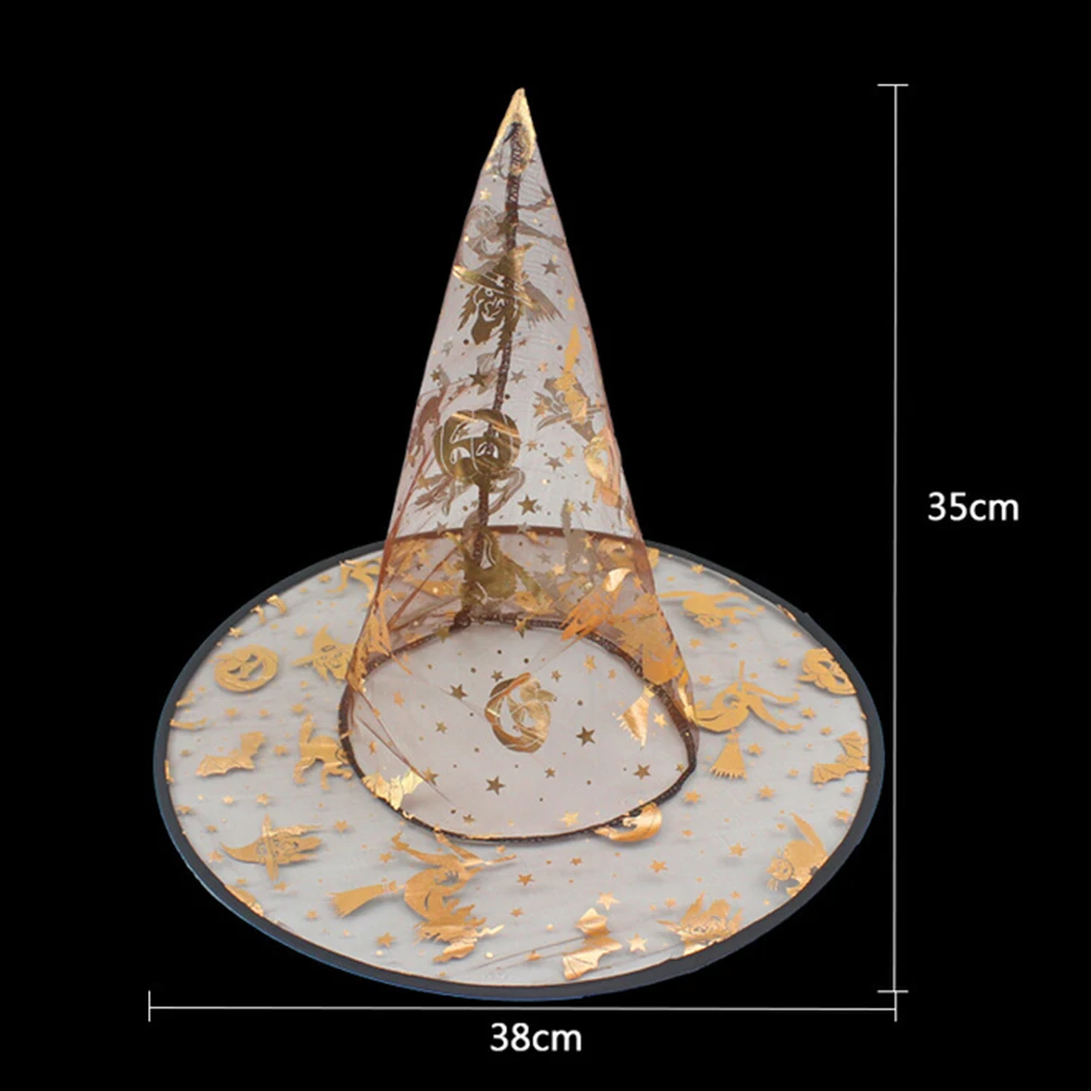 1 шт. милые шляпы ведьмы для Хэллоуина милый волшебник с принтом много цветов