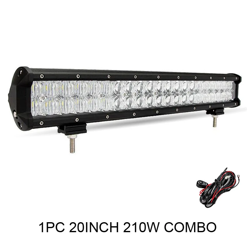 20inch 210W Combo Oslamp 5D " 7" 1" 20" 2" светодиодный светильник для бездорожья Светодиодный точечный прожектор светодиодный рабочий светильник дальнего света 12 В 24 в грузовик внедорожник 4X4 4WD ATV - Цвет: 20inch 210W Combo