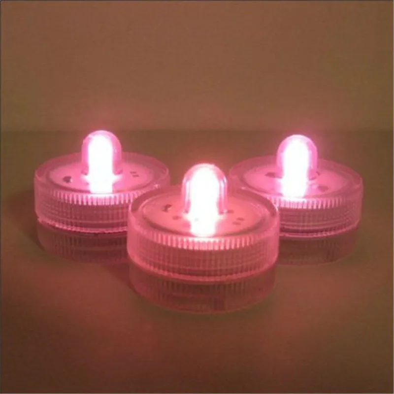 Valentie's Day Square Decoration Waterproof Candles Submersible LED Tea Light with Battery for Wedding