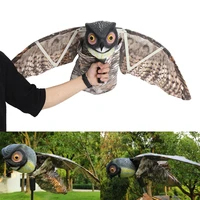 1pc fake prowler owl with moving wing bird proof repellent garden decoy pest scarer sparrow bird control supplies