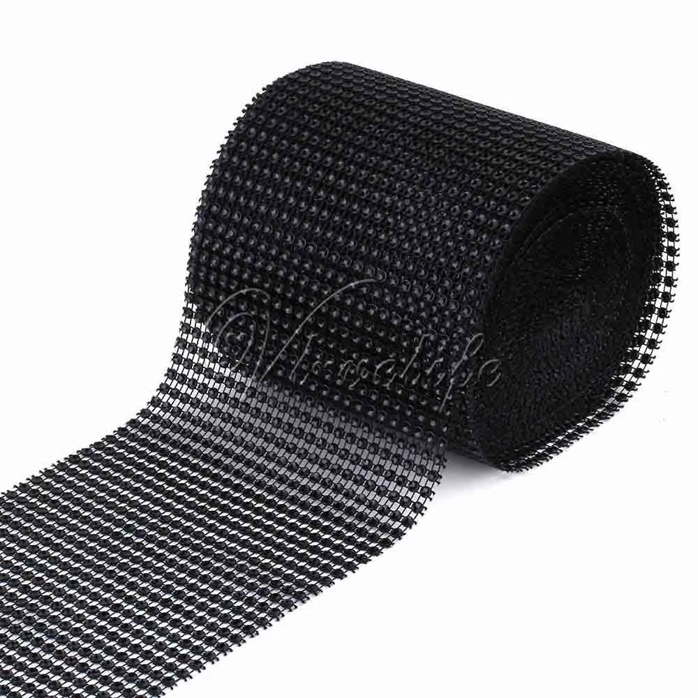 1 ярдов сетка обернуть Блестящий рулон горный хрусталь Хрустальные ленты для