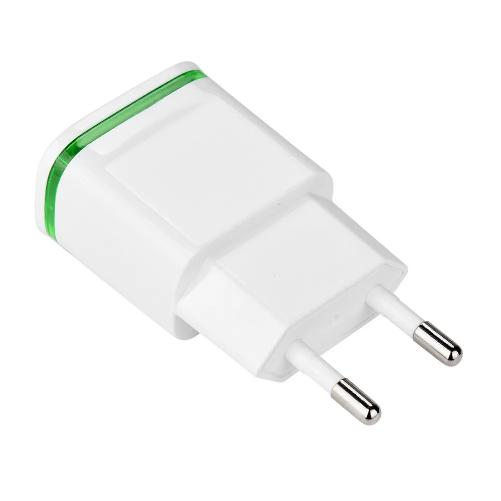 Универсальное зарядное устройство с 2 usb портами А вилка стандарта ЕС и США