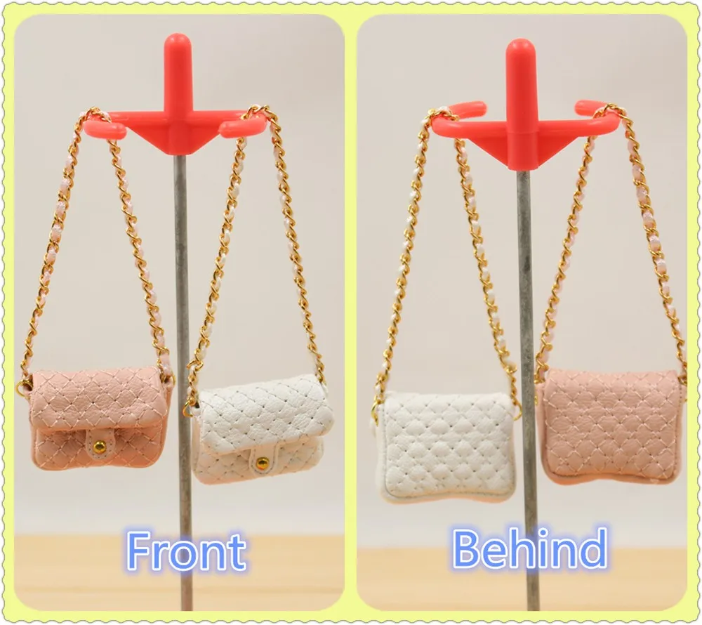 Белая и розовая сумка через плечо для 1/6 Blyth